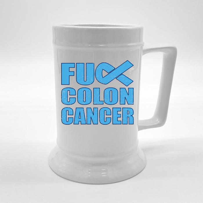 Fuck Colon Cancer Front & Back Beer Stein