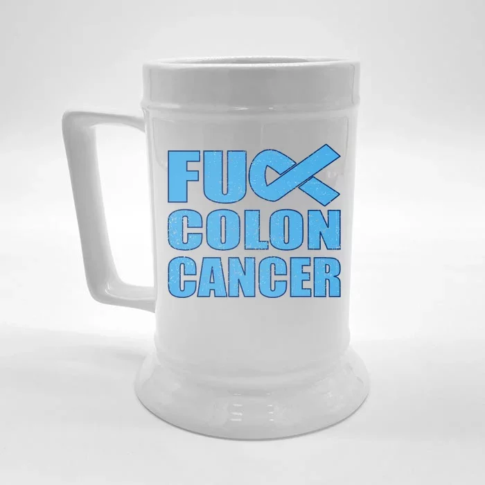 Fuck Colon Cancer Front & Back Beer Stein