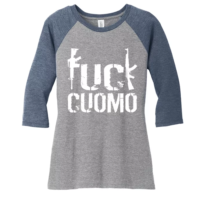 Fuck Cuomo Gun Rights Women's Tri-Blend 3/4-Sleeve Raglan Shirt