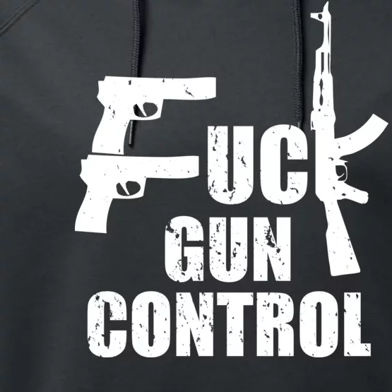 Fuck Gun Control Performance Fleece Hoodie