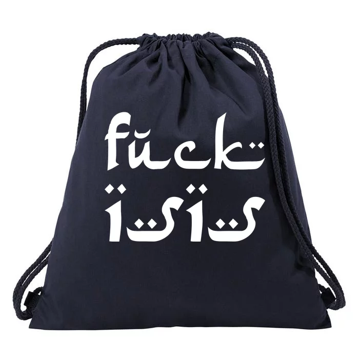 Fuck Isis Arabic Logo Drawstring Bag