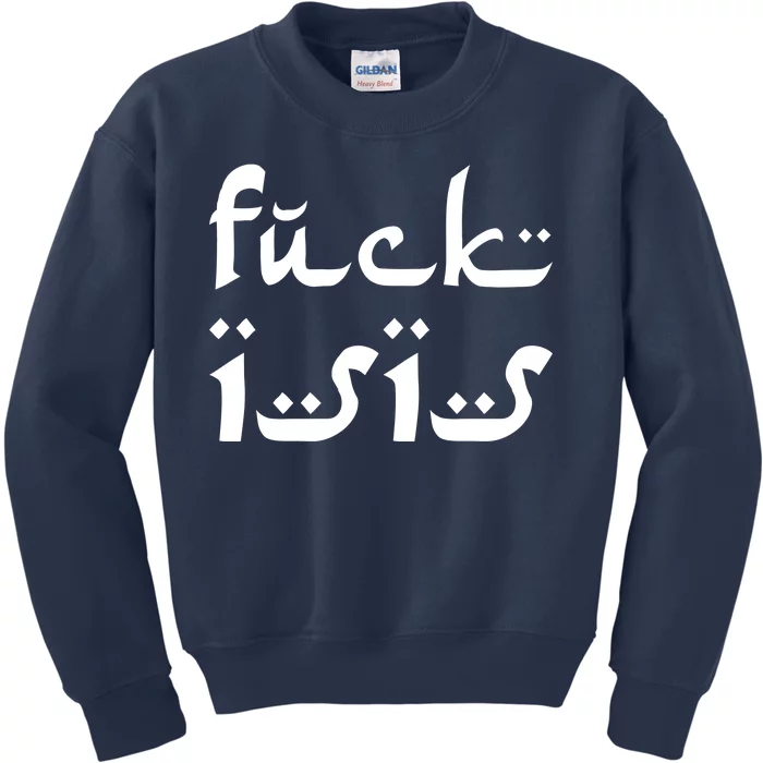 Fuck Isis Arabic Logo Kids Sweatshirt