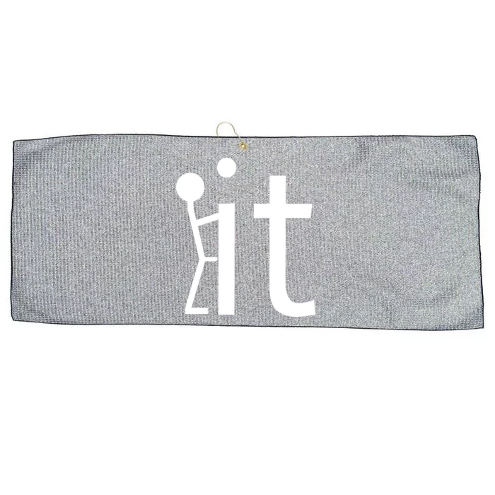 Fuck It Logo Figure Large Microfiber Waffle Golf Towel