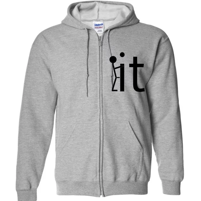 Fuck It Logo Figure Full Zip Hoodie