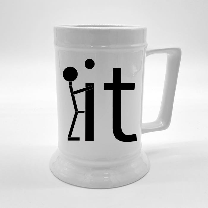 Fuck It Logo Figure Front & Back Beer Stein