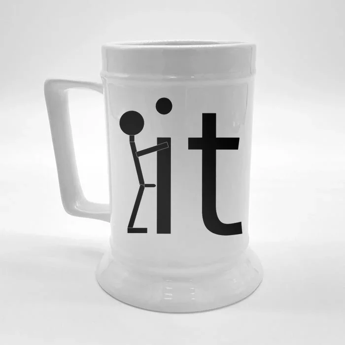 Fuck It Logo Figure Front & Back Beer Stein