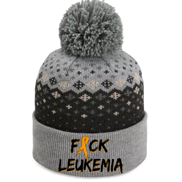 Fuck Leukemia The Baniff Cuffed Pom Beanie