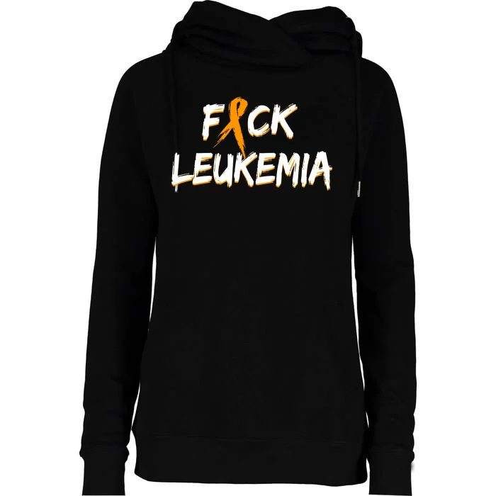 Fuck Leukemia Womens Funnel Neck Pullover Hood