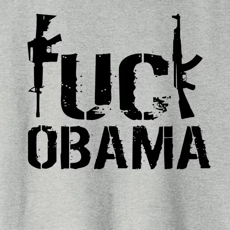 Fuck Obama Gun Rights Women's Crop Top Tee