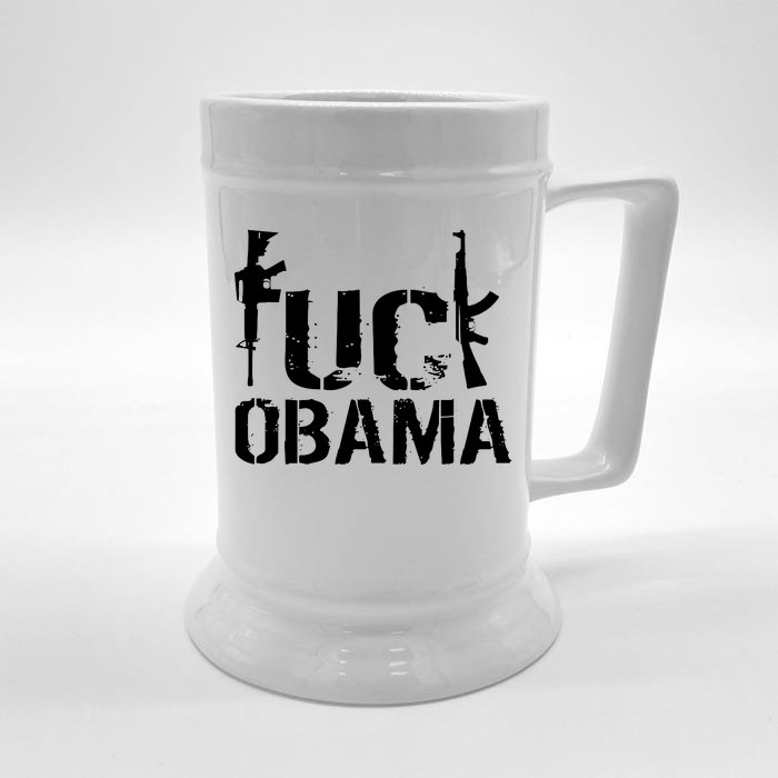 Fuck Obama Gun Rights Front & Back Beer Stein