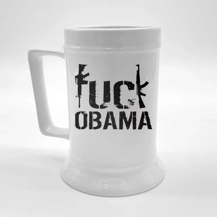 Fuck Obama Gun Rights Front & Back Beer Stein