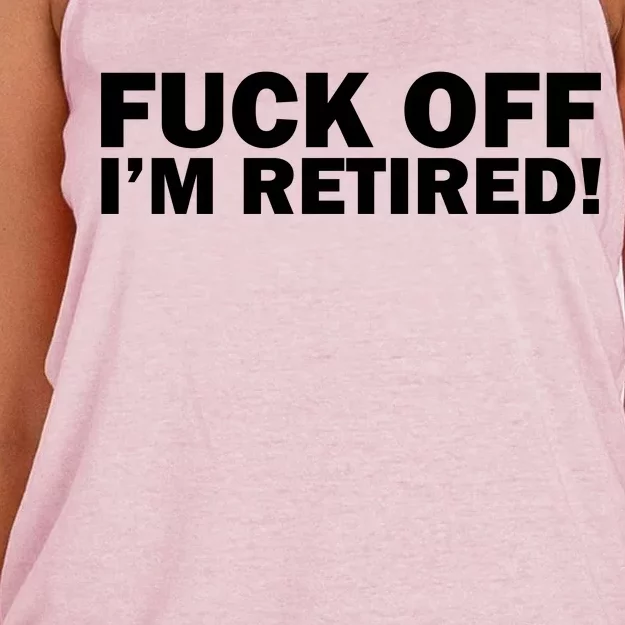 Fuck Off I'm Retired Women's Knotted Racerback Tank