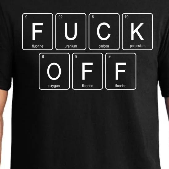 Fuck Off Periodic Table Funny Offensive Pajama Set