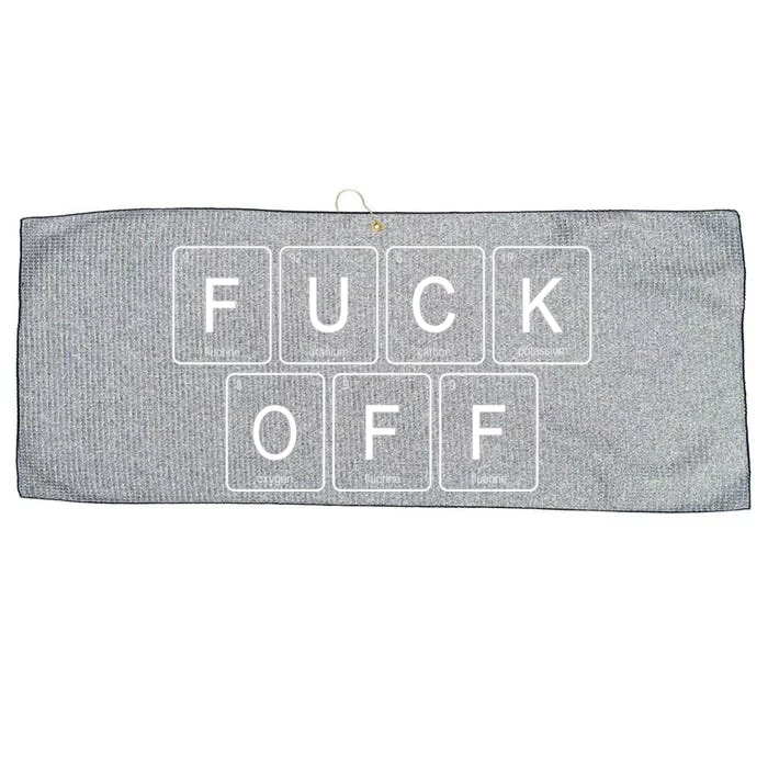 Fuck Off Periodic Table Funny Offensive Large Microfiber Waffle Golf Towel