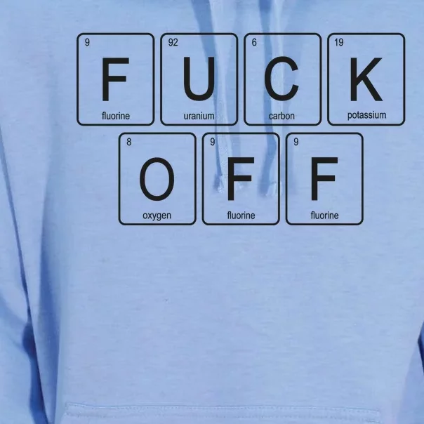 Fuck Off Periodic Table Funny Offensive Unisex Surf Hoodie