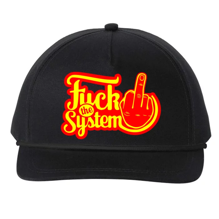 Fuck The System Snapback Five-Panel Rope Hat