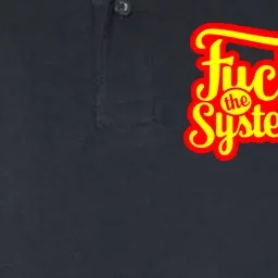 Fuck The System Softstyle Adult Sport Polo