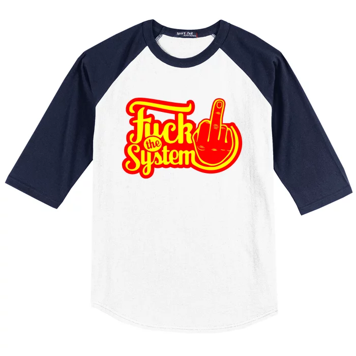 Fuck The System Baseball Sleeve Shirt