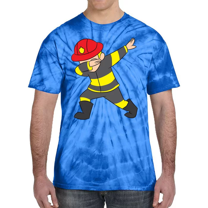 Firefighter Uniform Design Dabbing Dab Gift Tie-Dye T-Shirt