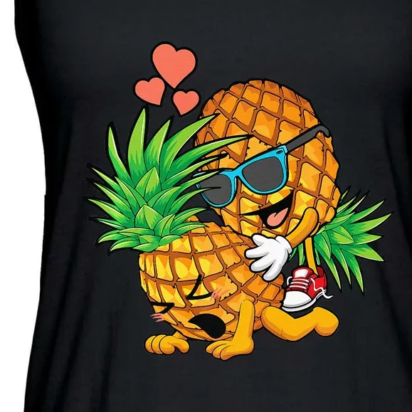 Funny Upside Down Pineapple Swinger Gift For Ladies Essential Flowy Tank