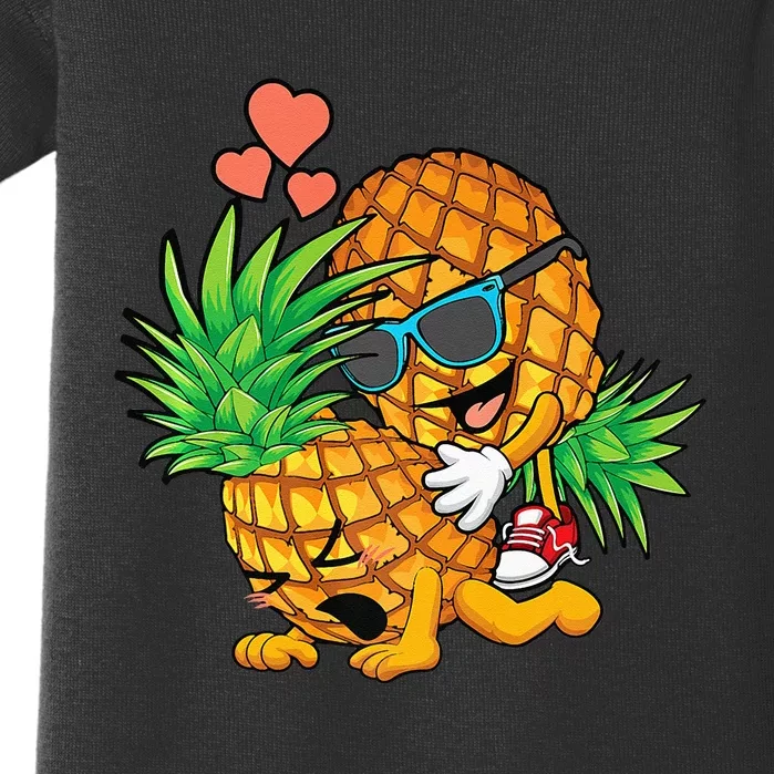 Funny Upside Down Pineapple Swinger Gift For Baby Bodysuit