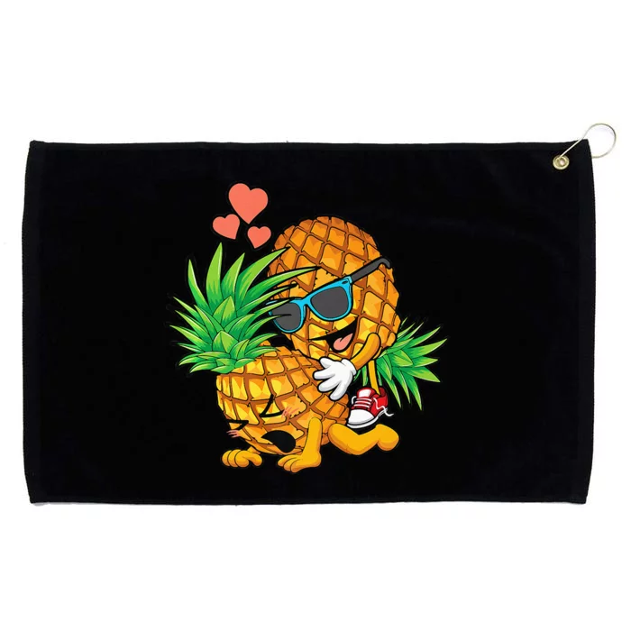 Funny Upside Down Pineapple Swinger Gift For Grommeted Golf Towel