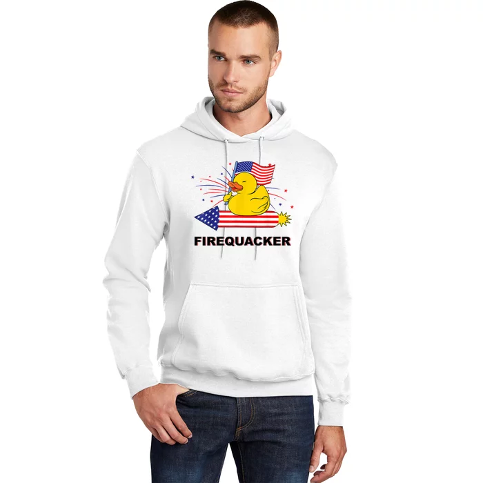 Firequacker Usa Duck Firework 4th Of July Hoodie