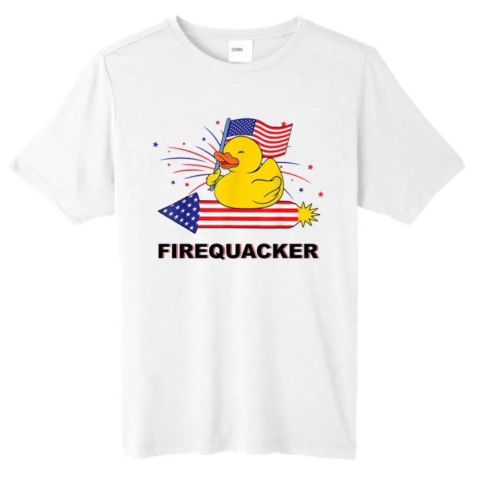 Firequacker Usa Duck Firework 4th Of July ChromaSoft Performance T-Shirt