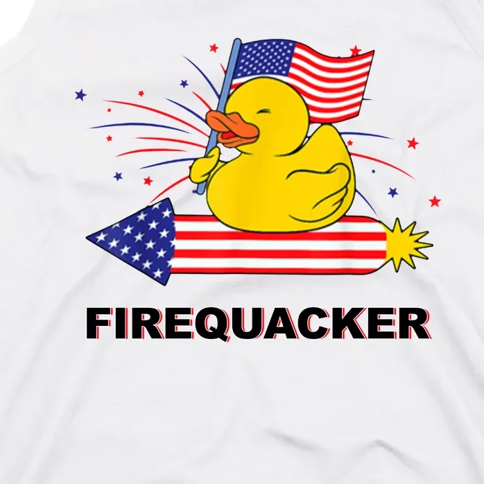 Firequacker Usa Duck Firework 4th Of July Tank Top