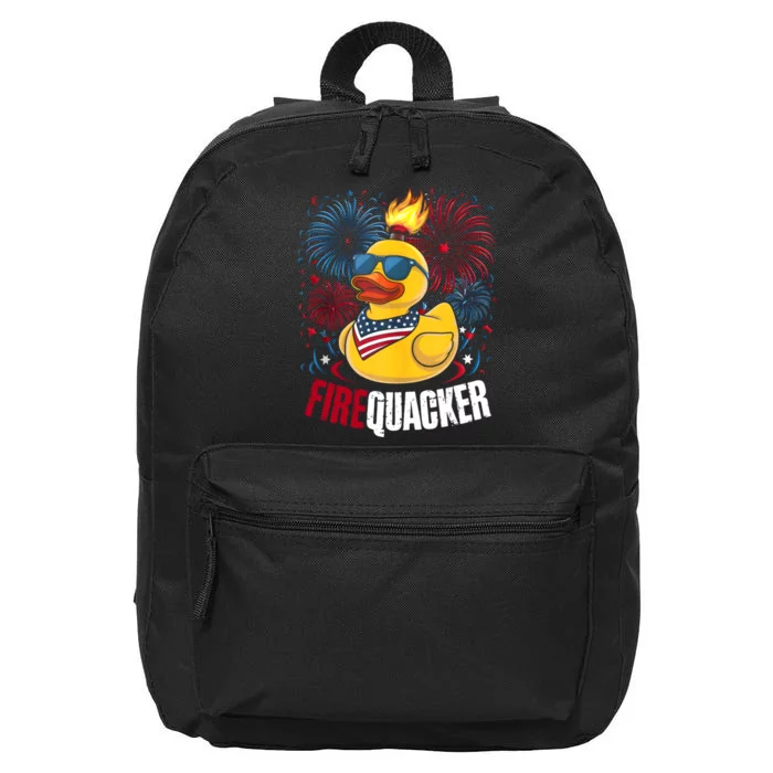 Firequacker Usa Duck Firework 4th Of July 16 in Basic Backpack