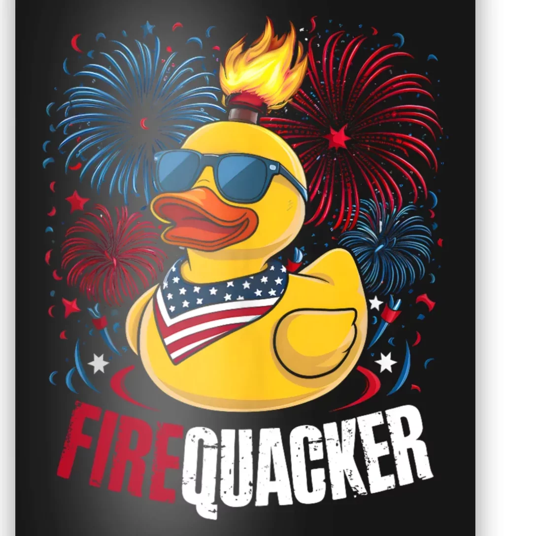 Firequacker Usa Duck Firework 4th Of July Poster