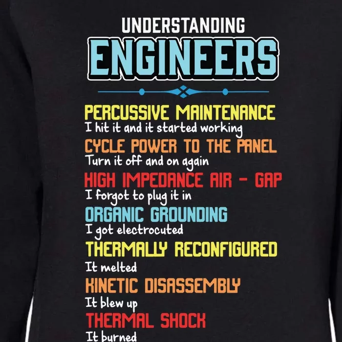 Funny Understanding Engineers And Funny Engineering Womens California Wash Sweatshirt