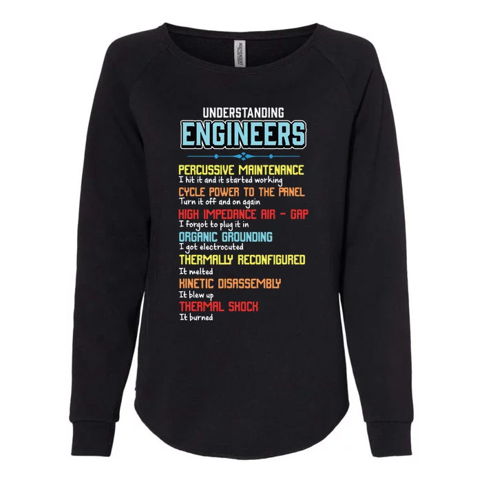 Funny Understanding Engineers And Funny Engineering Womens California Wash Sweatshirt