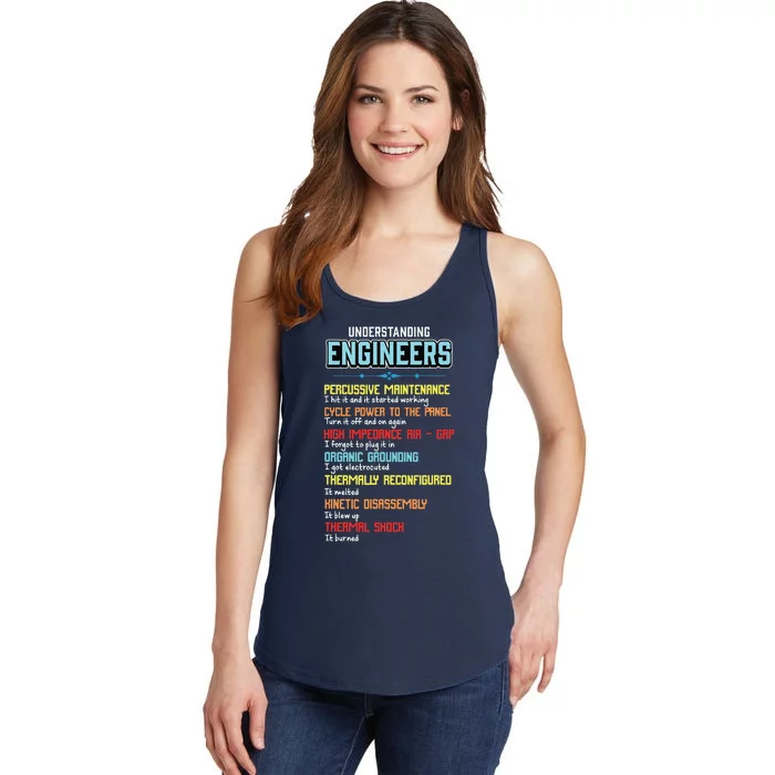 Funny Understanding Engineers And Funny Engineering Ladies Essential Tank