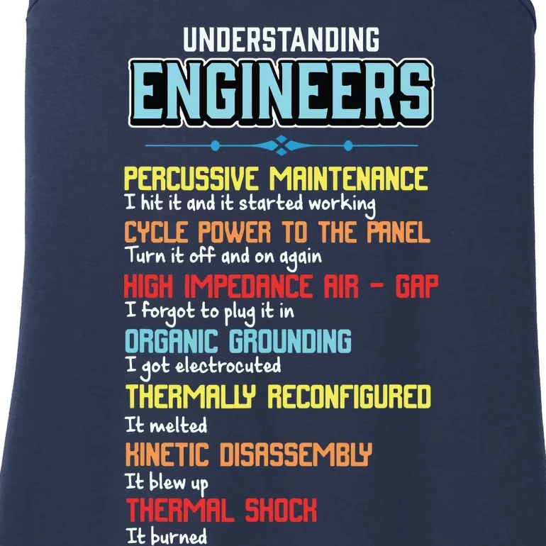 Funny Understanding Engineers And Funny Engineering Ladies Essential Tank