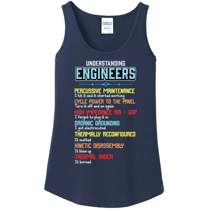 Funny Understanding Engineers And Funny Engineering Ladies Essential Tank