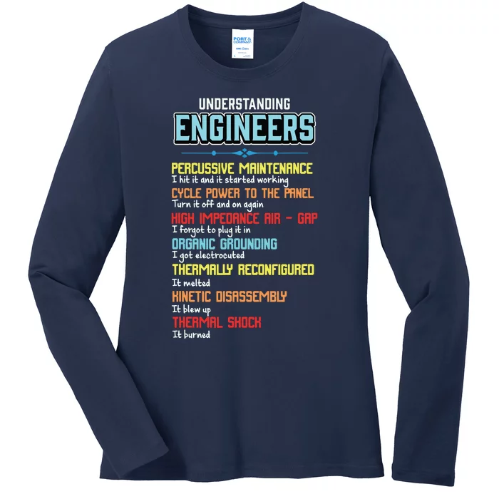 Funny Understanding Engineers And Funny Engineering Ladies Long Sleeve Shirt