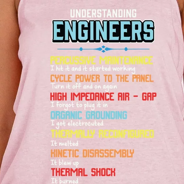 Funny Understanding Engineers And Funny Engineering Women's Knotted Racerback Tank