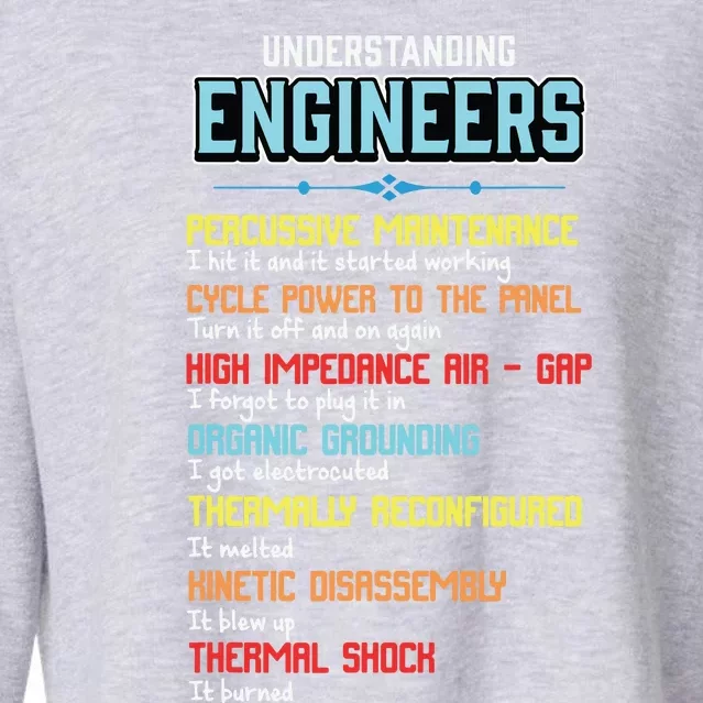 Funny Understanding Engineers And Funny Engineering Cropped Pullover Crew