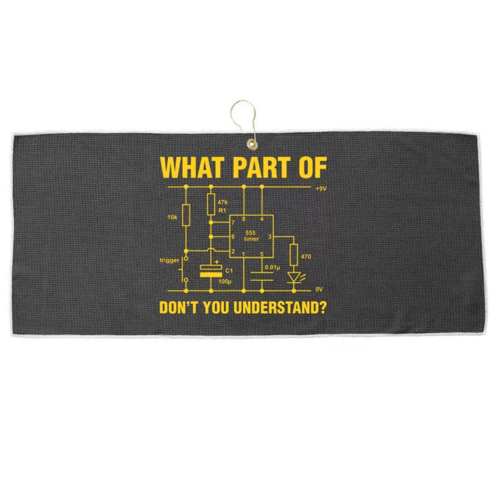 Funny Understand Electrical Electric Electrician Engineer Large Microfiber Waffle Golf Towel