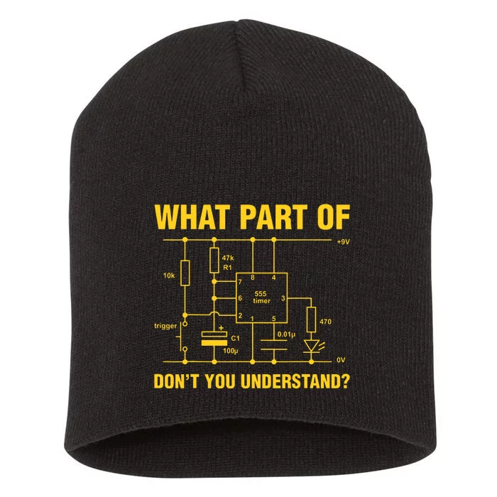 Funny Understand Electrical Electric Electrician Engineer Short Acrylic Beanie