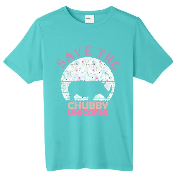 Funny Unicorn Funny Gift For Girls Save The Chubby Unicorns Cool Gift ChromaSoft Performance T-Shirt