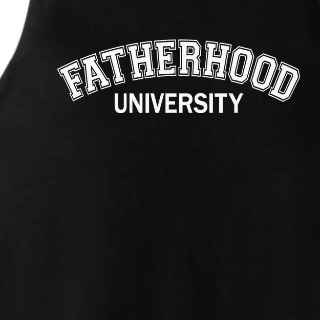 Fatherhood University Fathers Day Ladies Tri-Blend Wicking Tank