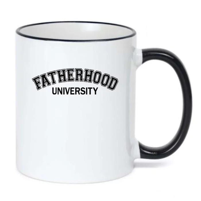 Fatherhood University Fathers Day Black Color Changing Mug