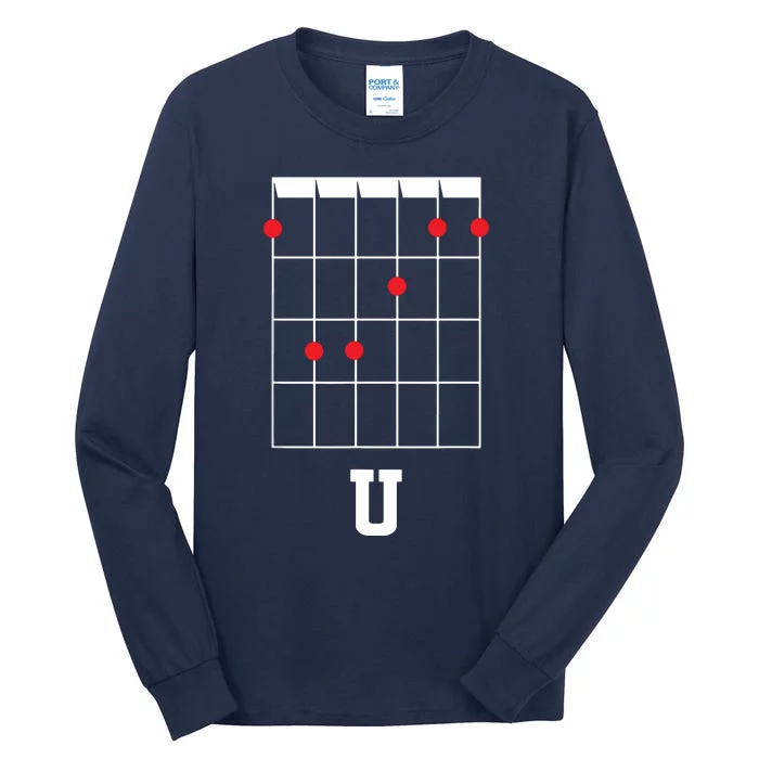 F U Funny Guitar Chord For Guitarists Tall Long Sleeve T-Shirt