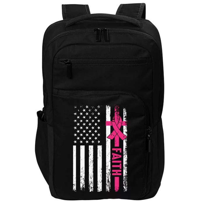 Faith Usa Flag Cancer Logo Impact Tech Backpack