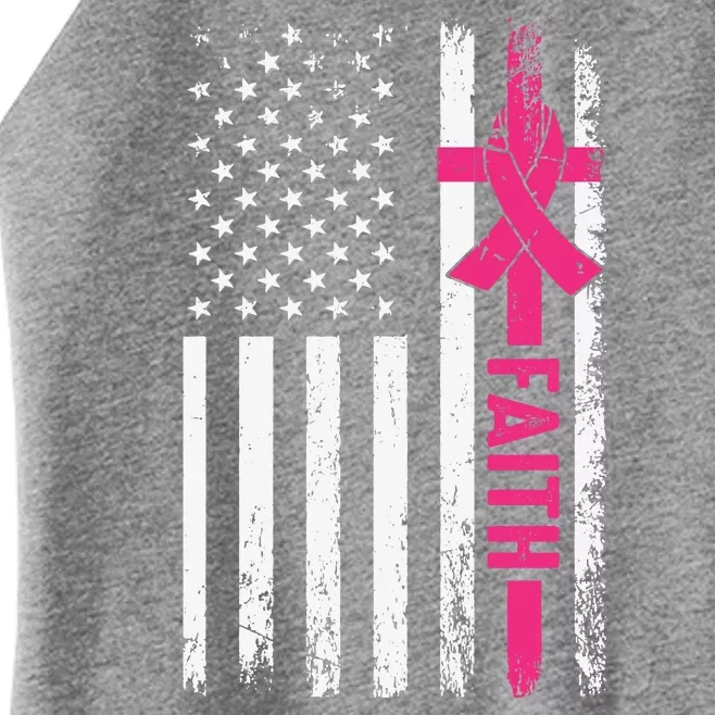 Faith Usa Flag Cancer Logo Women’s Perfect Tri Rocker Tank