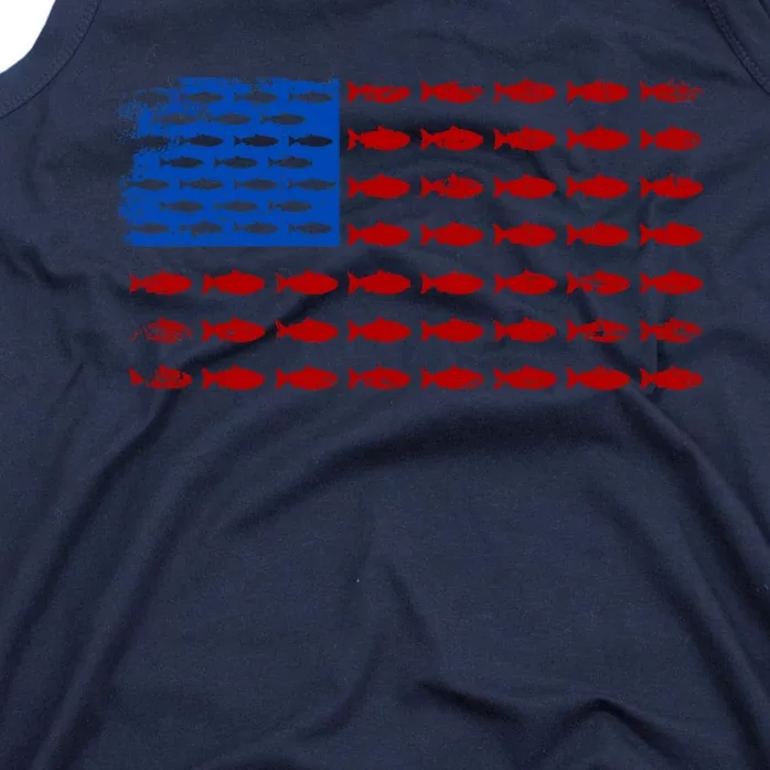 Fishing USA flag Tank Top