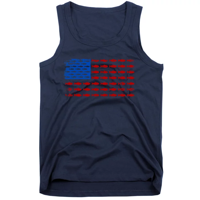 Fishing USA flag Tank Top