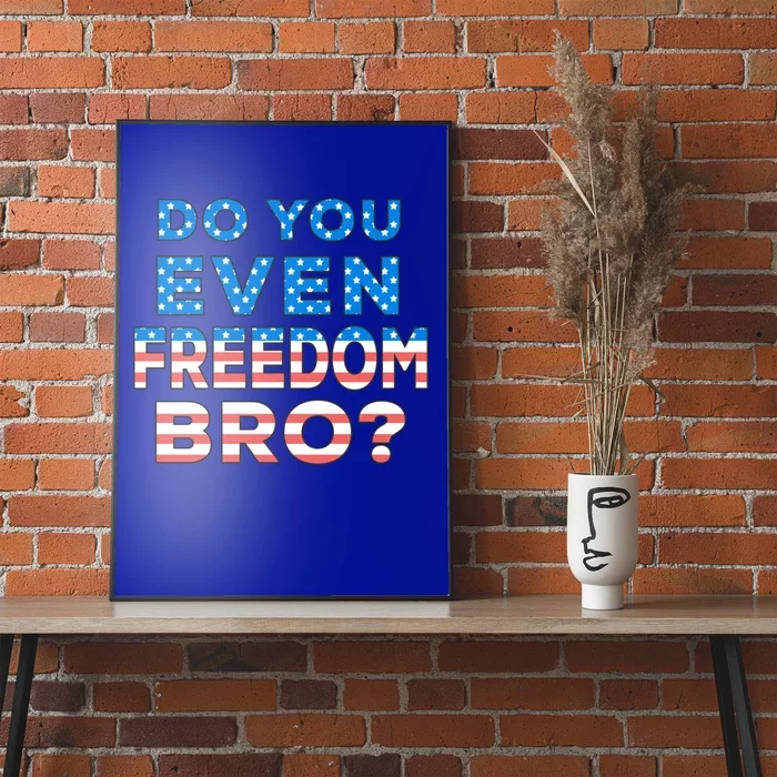 Fourth Usa Flag Funny 4th Of July Do You Even Freedom Bro? Gift Poster